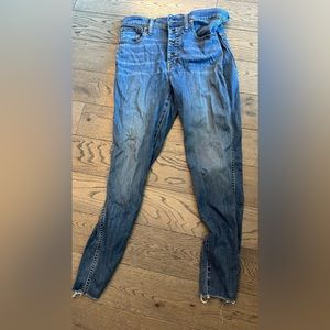 Madewell 10” high rise skinny jeans with button fly